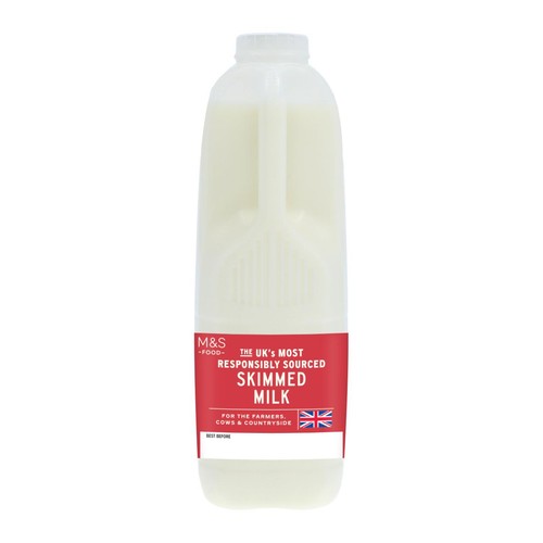 M&S Select Farms British Skimmed Milk 2 Pints thumbnail 2