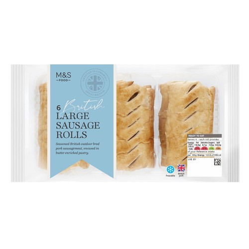 M&S 6 Large Sausage Rolls thumbnail 2