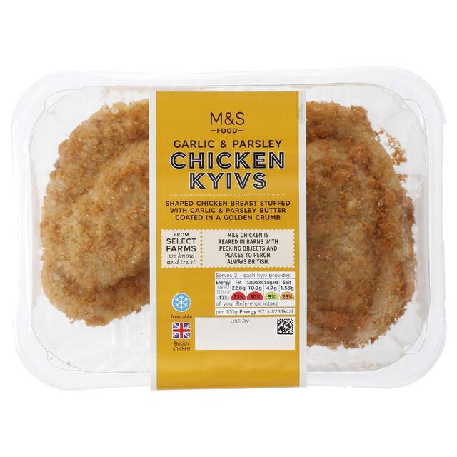 M&S British 2 Garlic Chicken Kyivs
