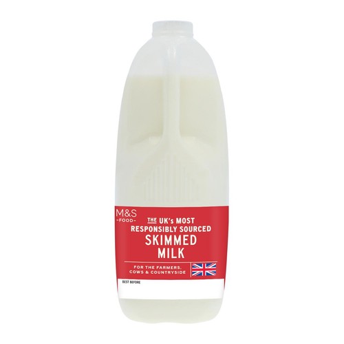M&S Select Farms British Skimmed Milk 4 Pints thumbnail 2