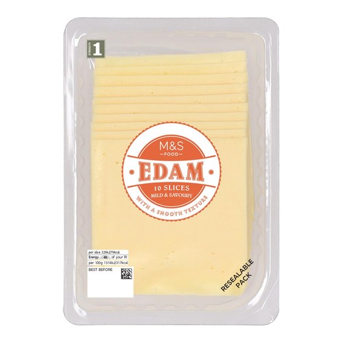 M&S Sliced Edam Cheese 10 Slices thumbnail 2