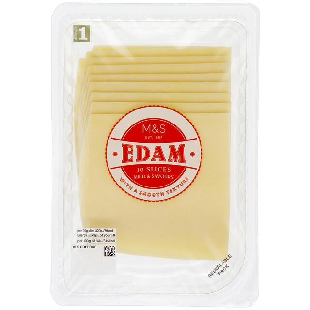 M&S Sliced Edam Cheese 10 Slices
