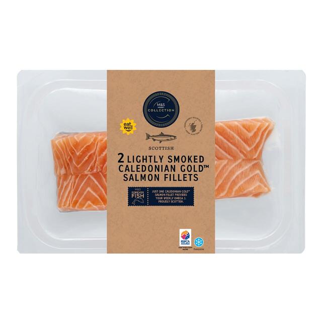M&S 2 Lightly Smoked Salmon Fillets