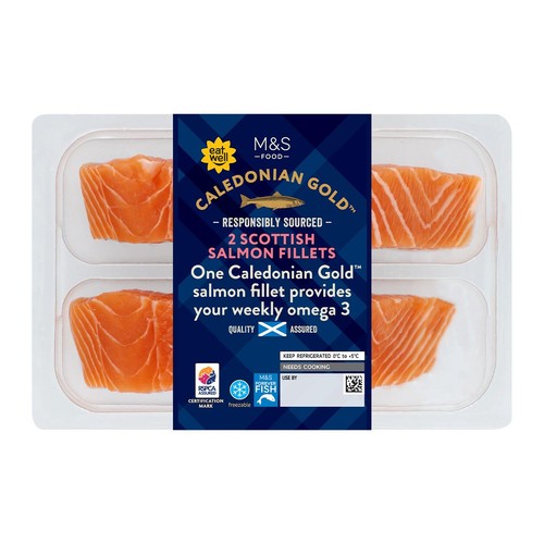 M&S Scottish 2 Salmon Fillets Skin On thumbnail 2