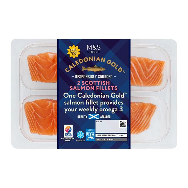 M&S Scottish 2 Salmon Fillets Skin On thumbnail 2