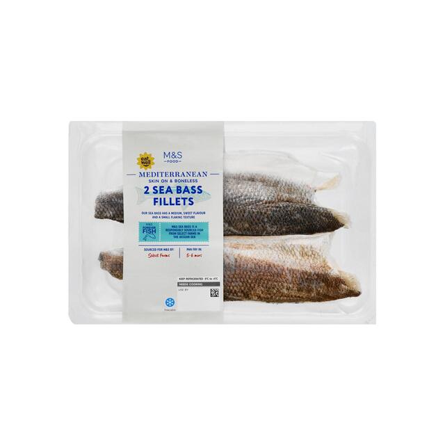M&S 2 Mediterranean Seabass Fillets