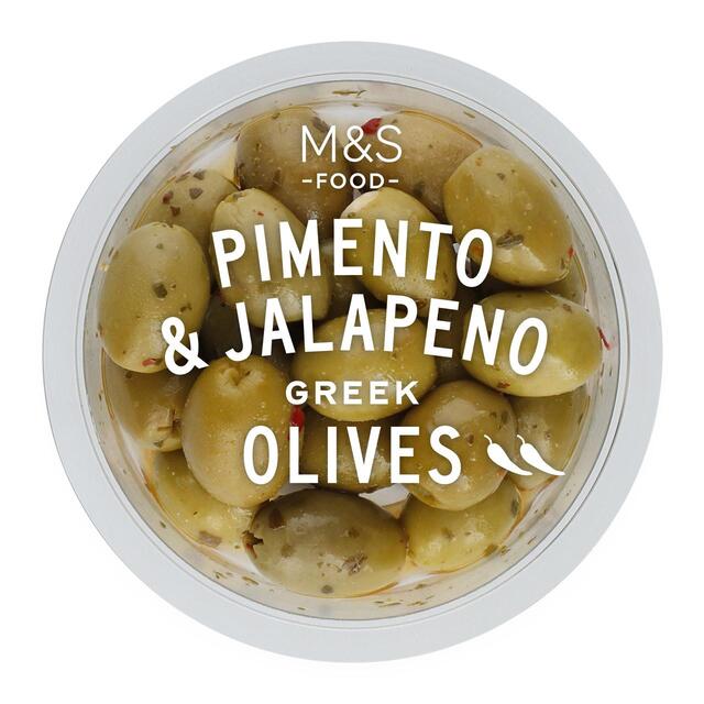 M&S Olives with Garlic, Pimento & Jalapeno