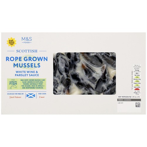 M&S Mussels in a White Wine & Parsley Sauce