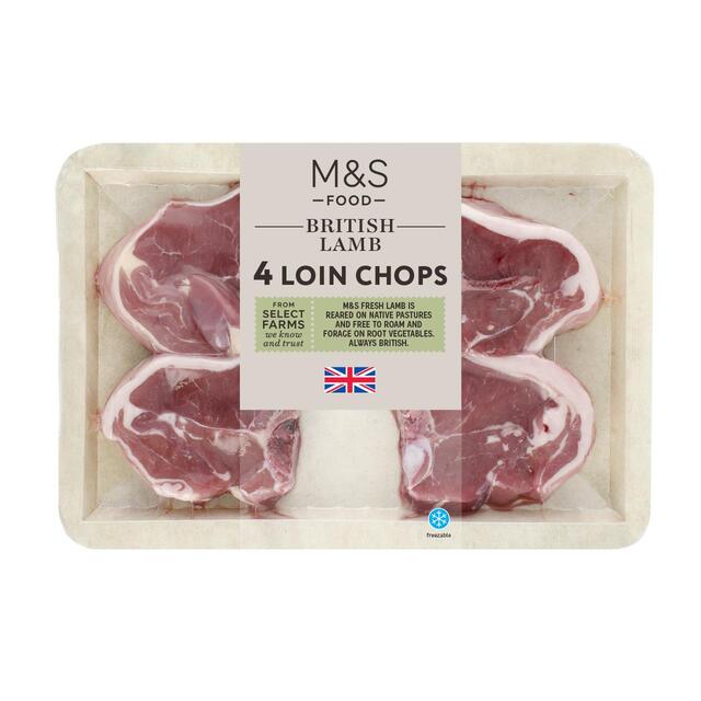 M&S Select Farms 4 British Lamb Loin Chops