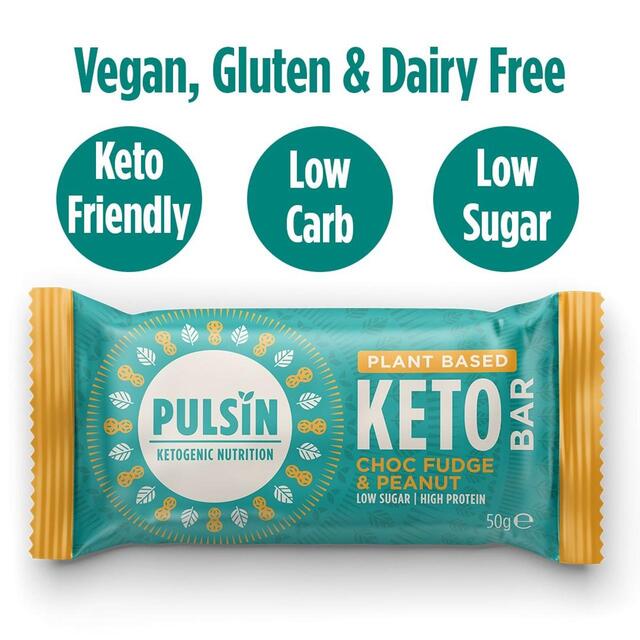 Pulsin Choc Fudge & Peanut Vegan Keto Bar thumbnail 2