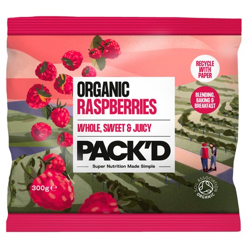 PACK'D Organic & Whole Sun-Ripened Raspberries