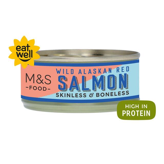 M&S Wild Alaskan Red Salmon Skinless & Boneless