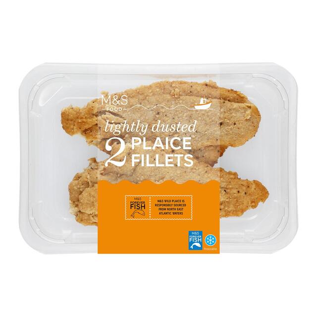 M&S 2 Lightly Dusted Plaice Fillets