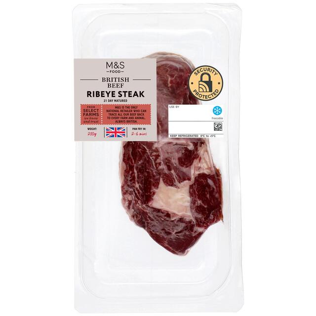 M&S Select Farms 21 Day Matured British Ribeye Steak