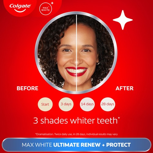 Colgate Max White Ultimate Renewal At Home Teeth Whitening Toothpaste thumbnail 8