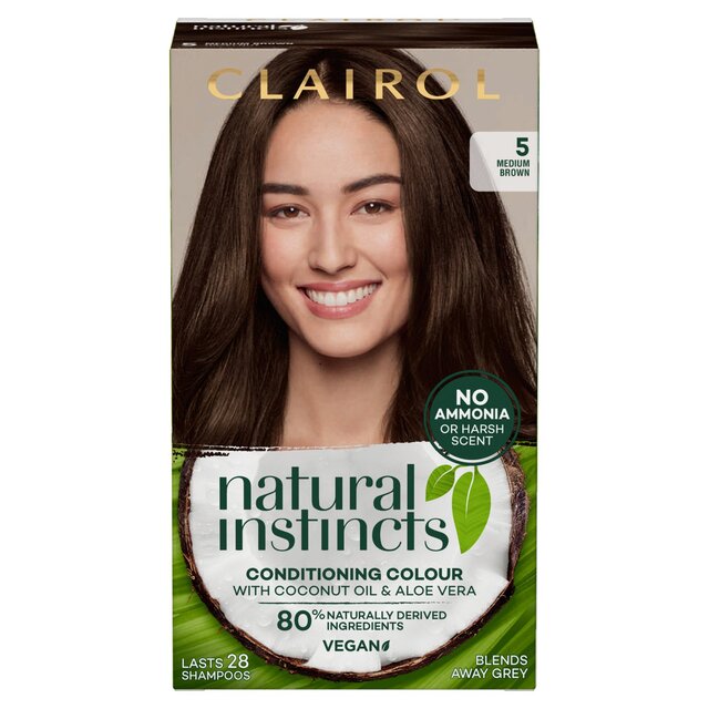 Clairol Natural Instincts Hair Dye 5 Medium Brown thumbnail 2