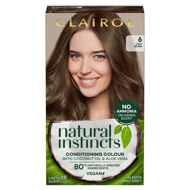 Clairol Natural Instincts Hair Dye 6 Light Brown thumbnail 2