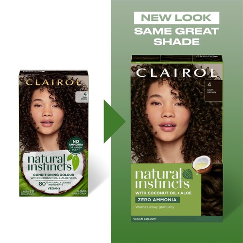 Clairol Natural Instincts Semi Permanent Hair Dye 4 Dark Brown thumbnail 6