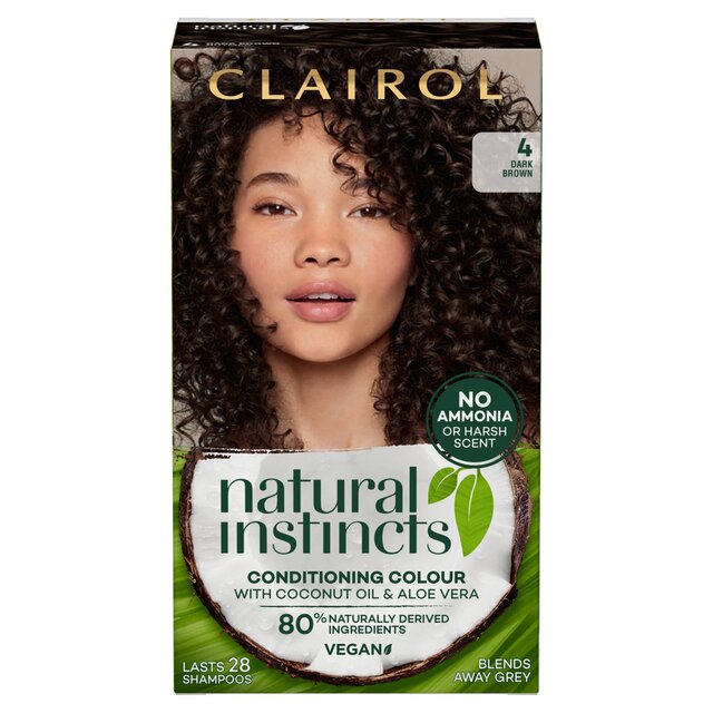Clairol Natural Instincts Semi Permanent Hair Dye 4 Dark Brown thumbnail 2