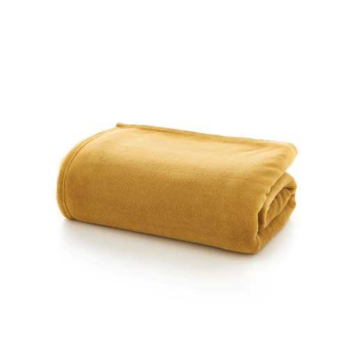 Deyongs Snuggle Touch Fleece Mustard Throw