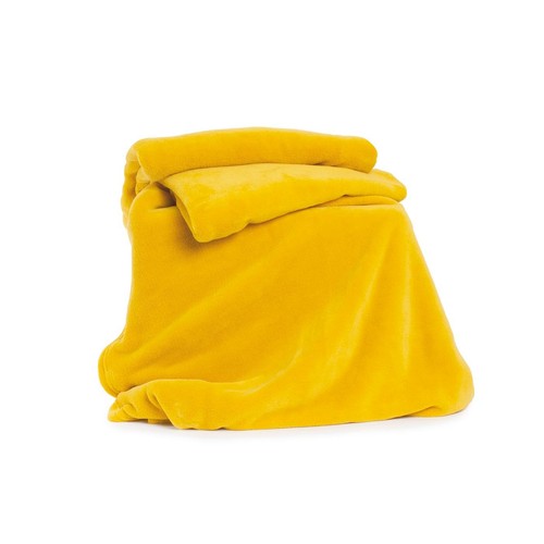 Deyongs Snuggle Touch Fleece Mustard Throw thumbnail 2
