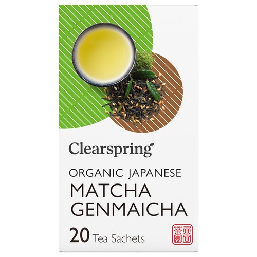 Clearspring Organic Japanese Matcha Genmaicha Green Tea Teabags
