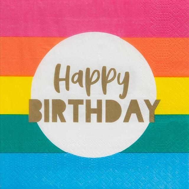 Talking Tables Rainbow Happy Birthday Napkins