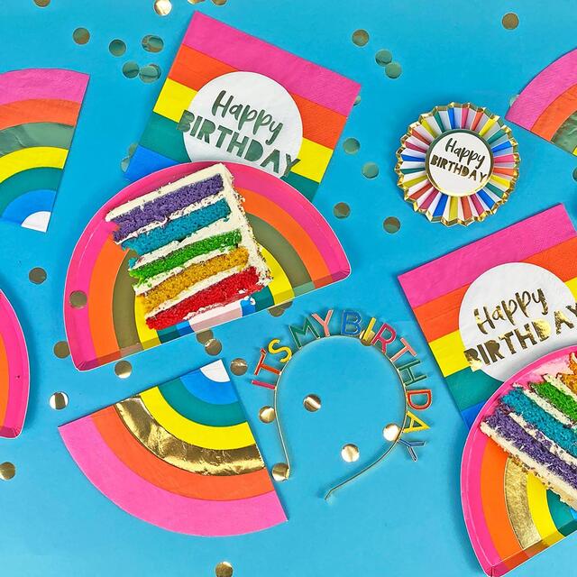 Talking Tables Rainbow Happy Birthday Napkins thumbnail 3