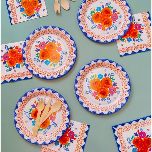 Talking Tables Boho Floral Paper Napkins thumbnail 2