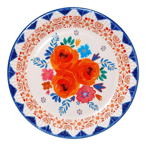 Talking Tables Boho Floral Paper Plates
