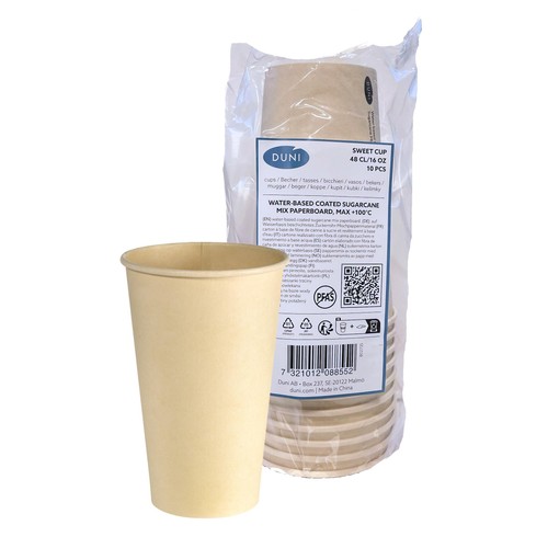 Large Brown Bio Bagasse Cups thumbnail 2