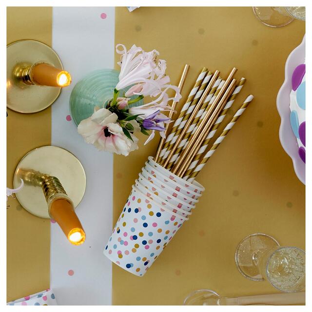 Gold & White Recyclable Bio Straws thumbnail 5