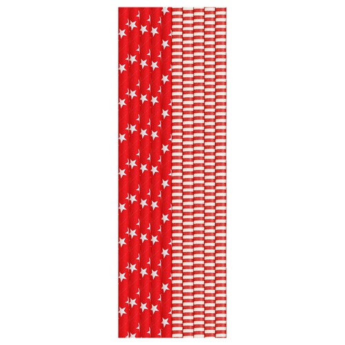 Red & White Recyclable Paper Straws thumbnail 3