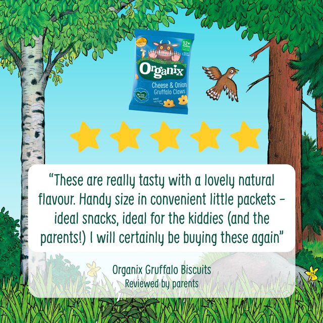 Organix Cheese & Onion Gruffalo Claws Toddler Snacks Multipack 12 months thumbnail 6