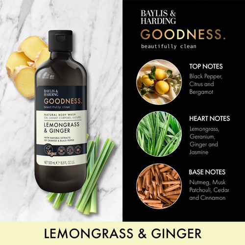 Baylis & Harding Goodness Lemongrass & Ginger Body Wash thumbnail 2