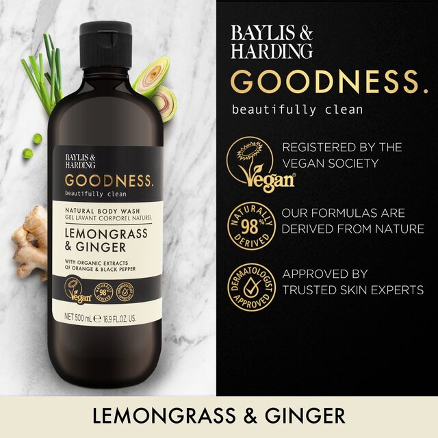 Baylis & Harding Goodness Lemongrass & Ginger Body Wash thumbnail 2