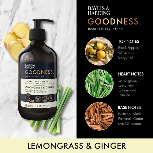 Baylis & Harding Goodness Lemongrass & Ginger Hand Wash thumbnail 2