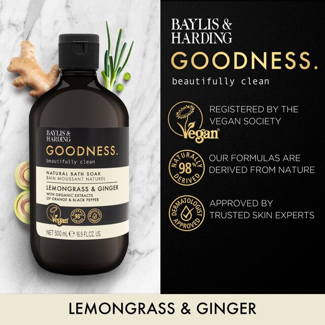 Baylis & Harding Goodness Lemongrass & Ginger Bath Soak thumbnail 2