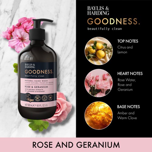 Baylis & Harding Goodness Rose & Geranium Hand Wash thumbnail 2