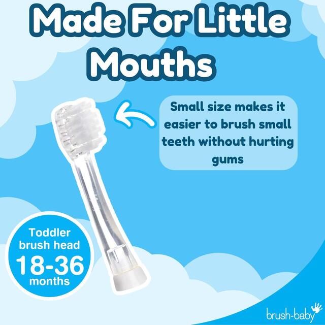 Brush-Baby BabySonic Replacement Toothbrush Heads, 18-36 mths thumbnail 4