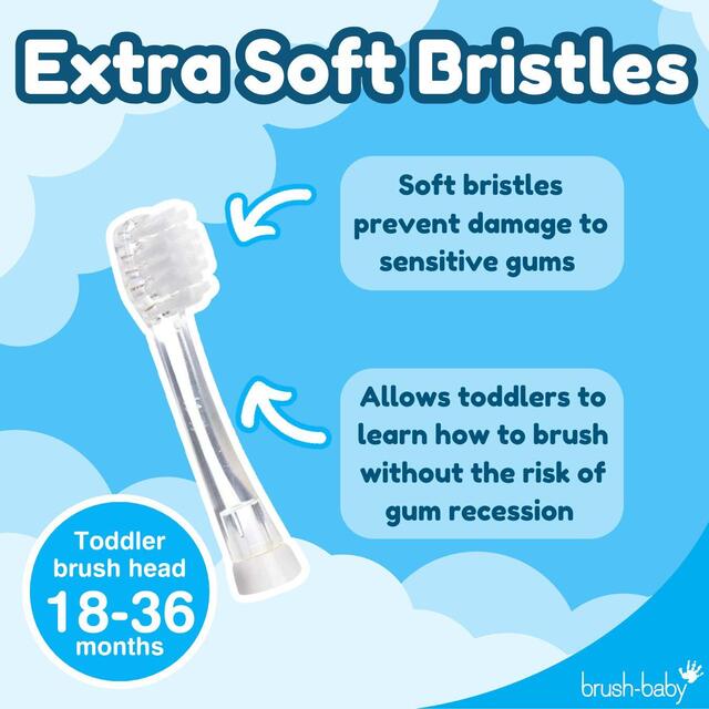 Brush-Baby BabySonic Replacement Toothbrush Heads, 18-36 mths thumbnail 5