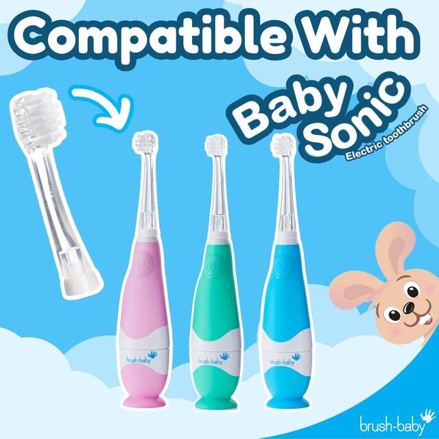 Brush-Baby BabySonic Replacement Toothbrush Heads, 18-36 mths thumbnail 6