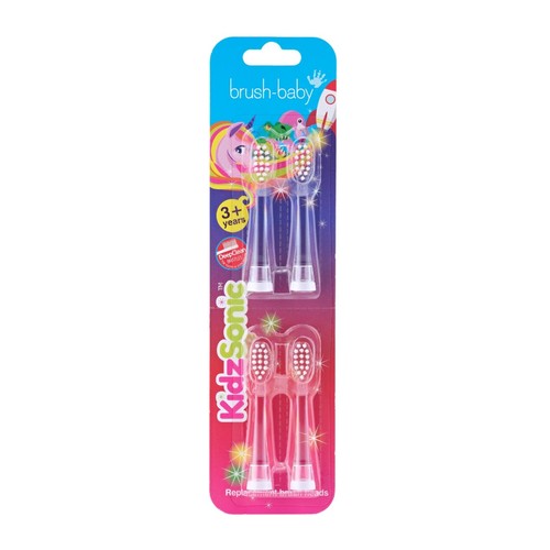 Brush-Baby KidzSonic Replacement Toothbrush Heads, 3-6 Yrs