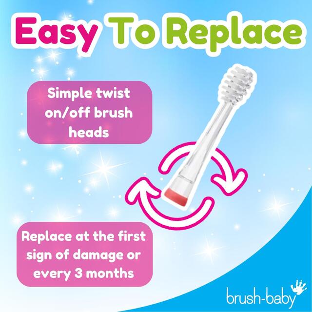Brush-Baby KidzSonic Replacement Toothbrush Heads, 3-6 Yrs thumbnail 4