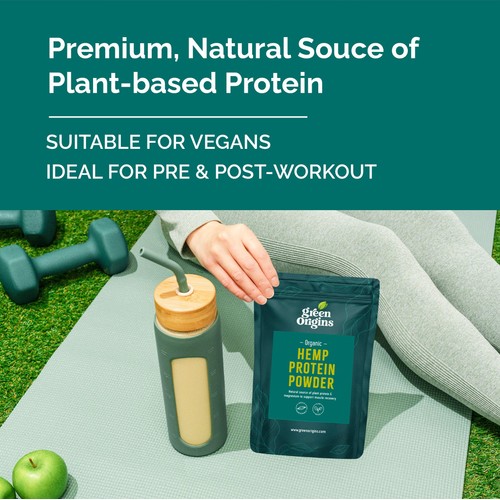 Green Origins Organic Raw Hemp Protein Powder thumbnail 3