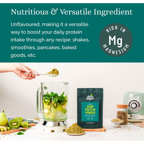 Green Origins Organic Raw Hemp Protein Powder thumbnail 4