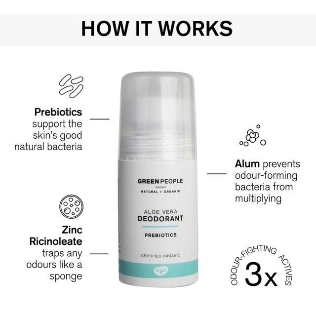 Green People Organic Roll On Deodorant Aloe Vera, Vegan thumbnail 4