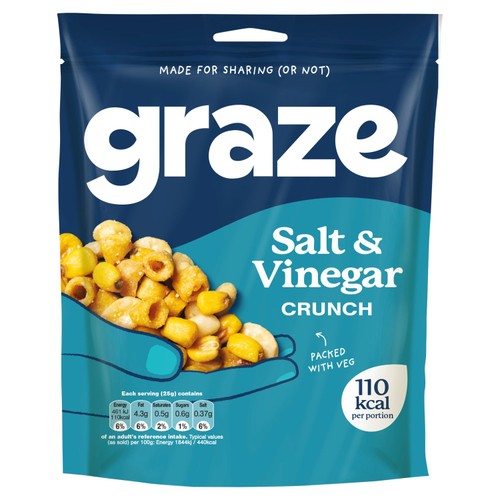 Graze Salt & Vinegar Crunch Sharing Bag Snack thumbnail 2