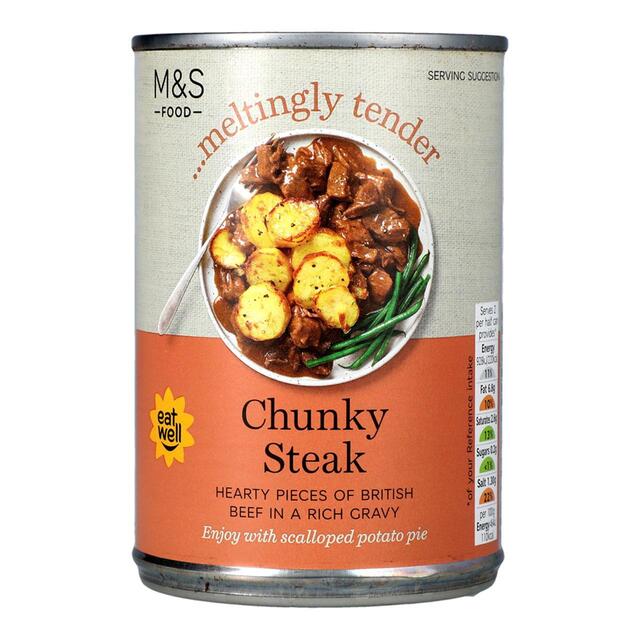 M&S Chunky Steak Pieces in Gravy