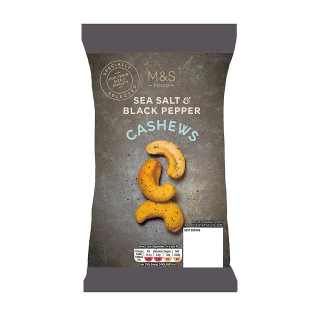M&S Sea Salt & Black Pepper Cashews thumbnail 2
